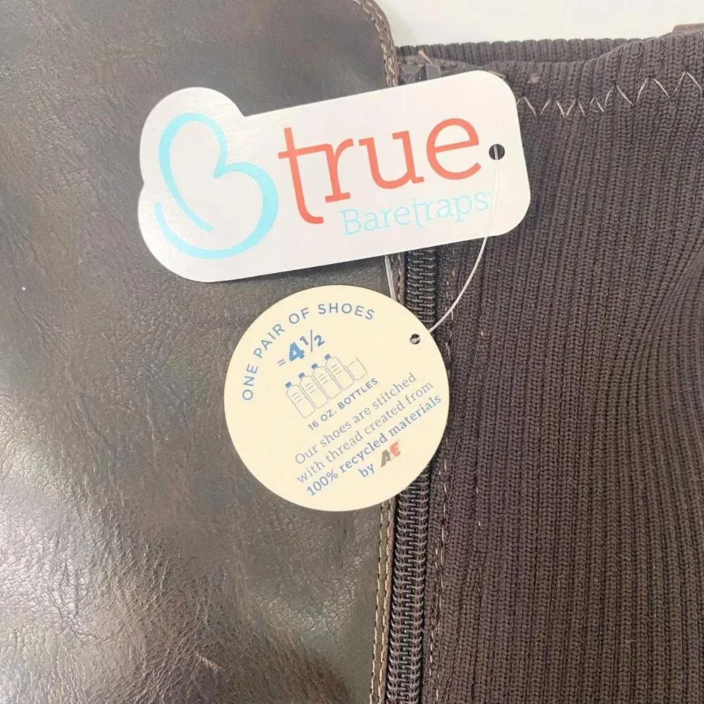 NWT Baretraps Mckayla Brown Faux Leather Wide Calf Knee-High Boots US 7 - Picture 4 of 8